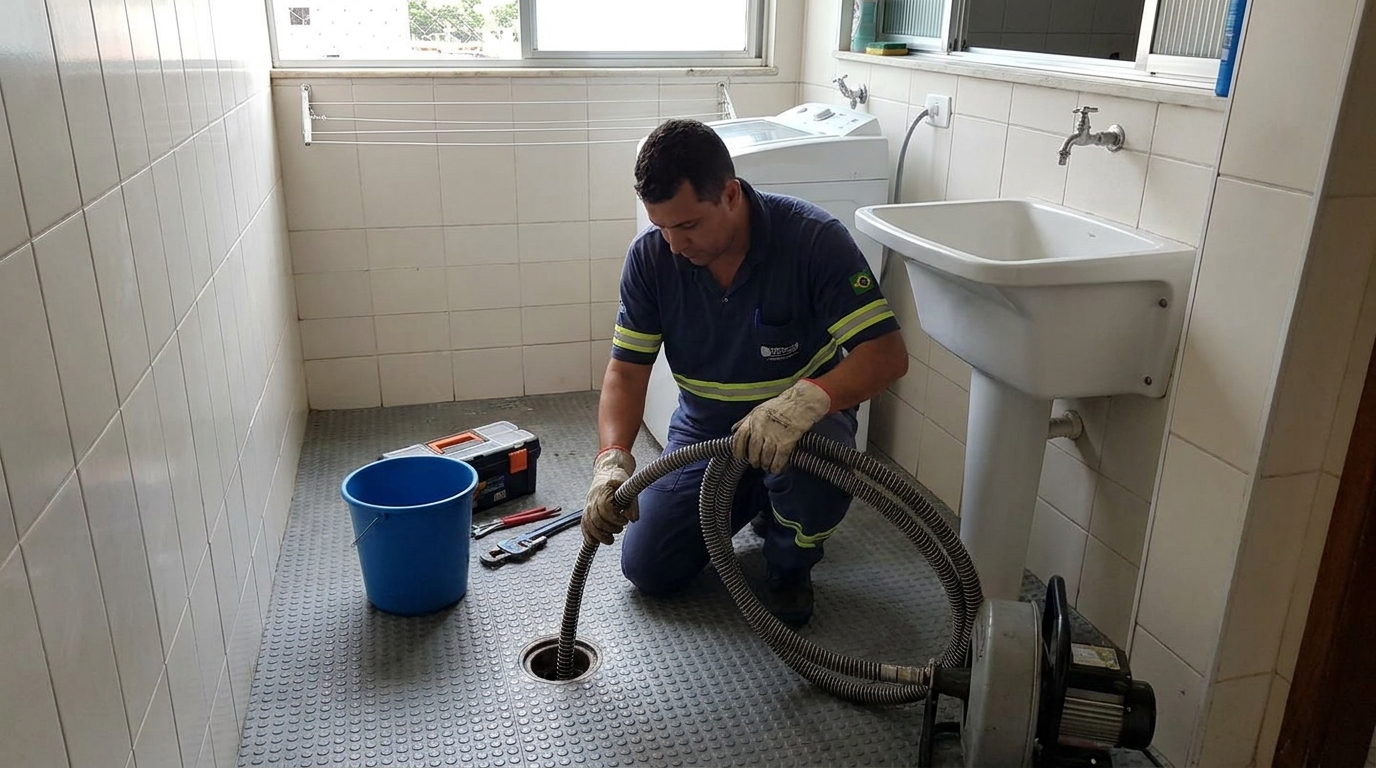 Desobstrução na Cozinha na Santa Fé, Contagem‑MG